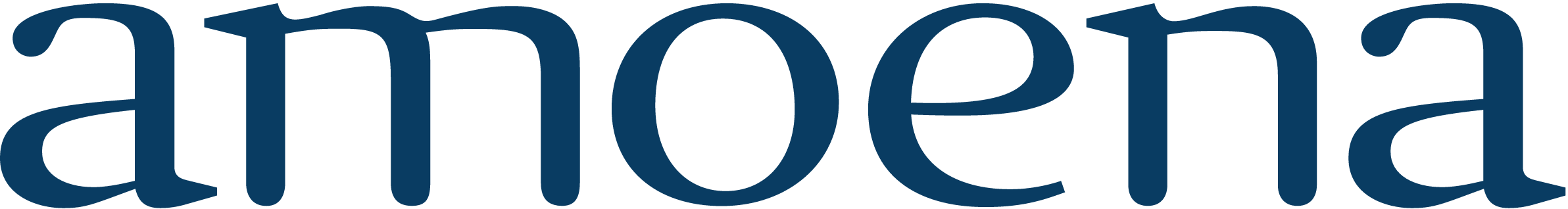 Logo amoena bleu foncé, marque de prothese-perruque-albi spécialisée bien-être à Albi